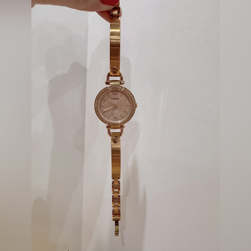 Fossil Rose Gold and pink Watch Early 2000s Y2k - Picture 3 of 6
